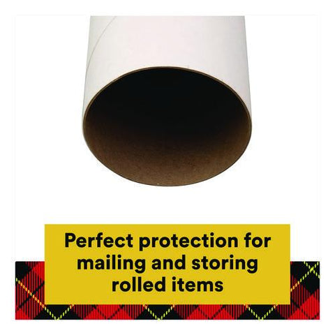 Mailing Tube, 48" Long, 4" Diameter, White, 12/carton