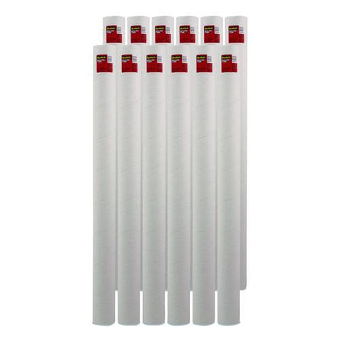 Mailing Tube, 48" Long, 4" Diameter, White, 12/carton
