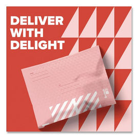 Designer Self-sealing Bubble Mailer, #2, Self-adhesive Closure, 8.5 X 11, Red, 4/pack