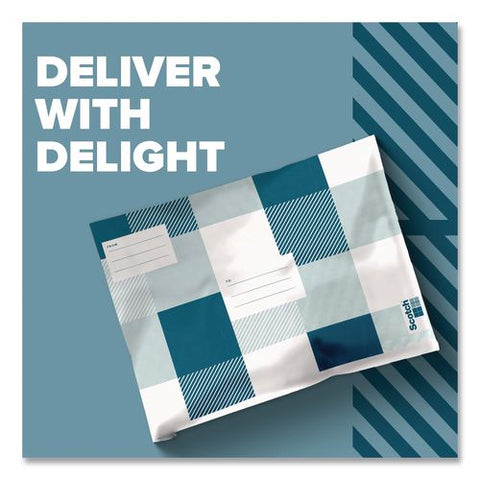 Designer Self-sealing Bubble Mailer, #5, Self-adhesive Closure, 10.5 X 15, Blue, 4/pack