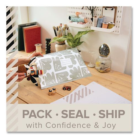 Designer Self-sealing Bubble Mailer, #5, Self-adhesive Closure, 10.5 X 15, Taupe, 12/pack