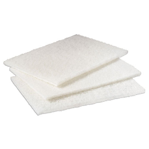 Light Duty Cleansing Pad, 6 X 9, White, 20/pack, 3 Packs/carton