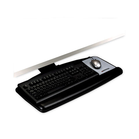 Easy Adjust Keyboard Tray, Standard Platform, 23" Track, Black