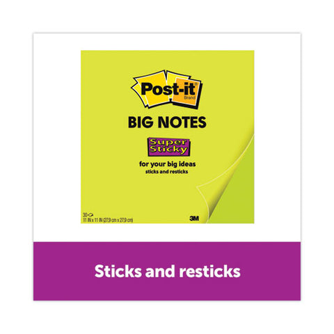 Big Notes, Unruled, 11 X 11, Green, 30 Sheets