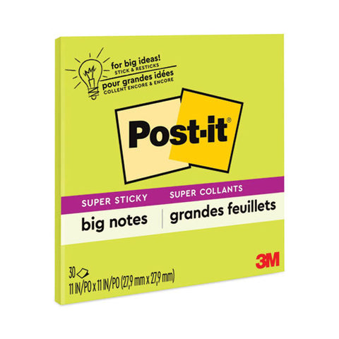 Big Notes, Unruled, 11 X 11, Green, 30 Sheets