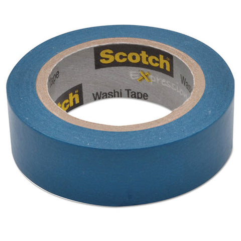 Expressions Washi Tape, 1.25" Core, 0.59" X 32.75 Ft, Blue