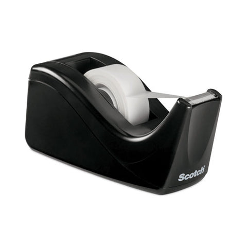 Value Desktop Tape Dispenser, 1" Core, Two-tone Black