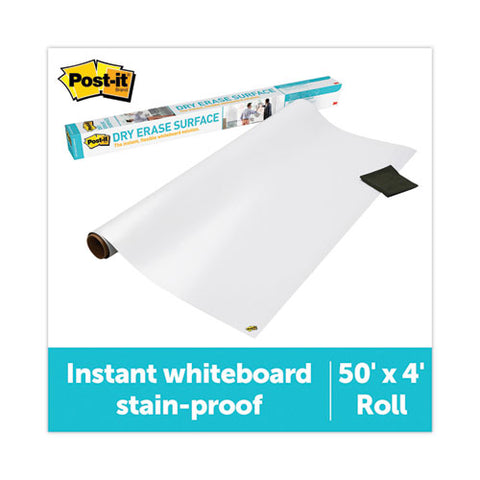 Dry Erase Surface, Laminate Film, 50 Ft X 7 Mil X 48", White