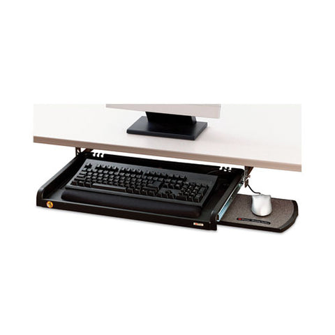 Under Desk Keyboard Drawer, 23w X 14d, Black