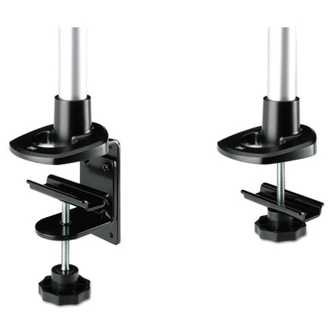 Dual-swivel Monitor Arm, 360 Degree Rotation, +15 Degree/-90 Degree Tilt, 180 Degree Pan, Black/gray, Supports 30 Lbs