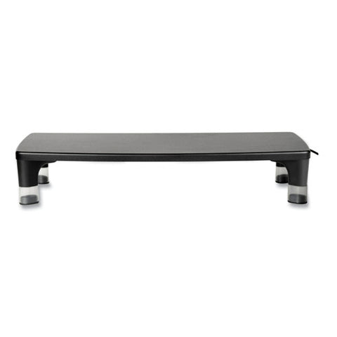 Monitor Stand Ms100b, 21.6 X 9.4 X 2.7 To 3.9, Black/clear, Supports 33 Lb