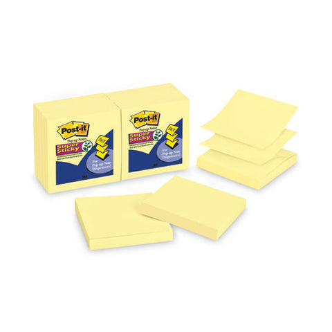 Pop-up 3 X 3 Note Refill, 3" X 3", Canary Yellow, 90 Sheets/pad, 12 Pads/pack