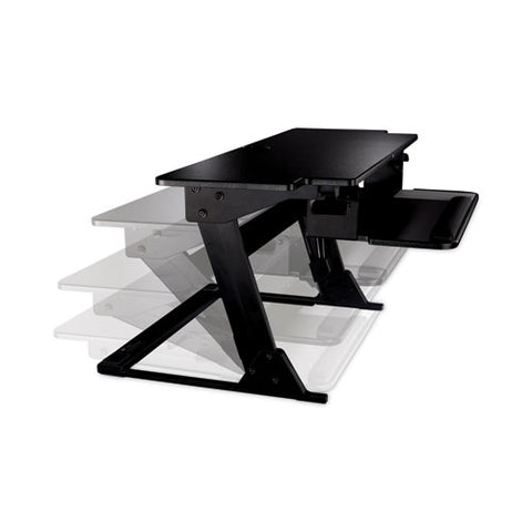 Precision Standing Desk, 42" X 23.2" X 6.2" To 20", Black