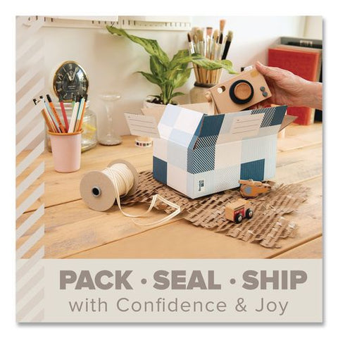 Designer Small Mailing/shipping Box, 6 X 9 X 3.75, Blue/white Plaid