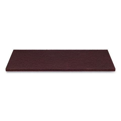 Surface Preparation Pad Plus Utility Pads, 4.63 X 0.28, Maroon, 10/carton