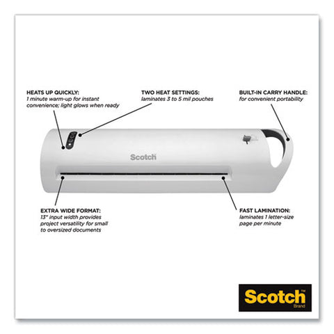 Advanced Thermal Laminator, 13" Max Document Width, 5 Mil Max Document Thickness