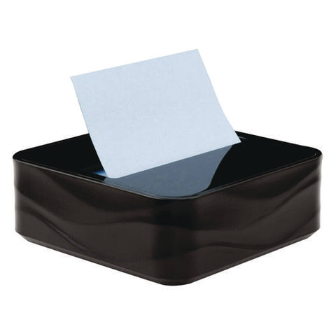 Wave Design Dispenser With Notes, For 3 X 3 Pads, Includes (3) 90-sheet Simply Serene Collection Colors Pop-up Pads, Black