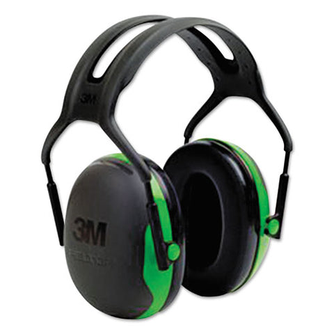 Peltor X Series Earmuffs, Model X1a, 22 Db Nrr, Black/green