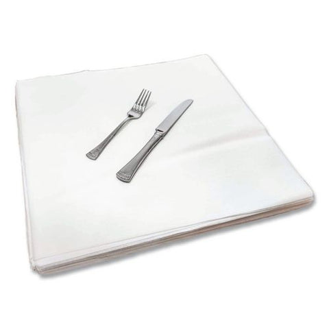 Valay Airlaid Flat Dinner Napkin, 1-ply, 15.75 X 15.75, White, 100/pack, 10 Packs/carton
