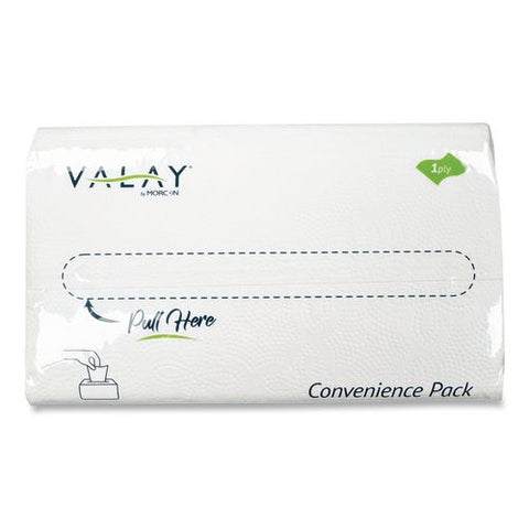 Valay Dispenser Napkin Convenience Pack, 1-ply, 6.5 X 4, White, 500/pack, 12 Packs/carton