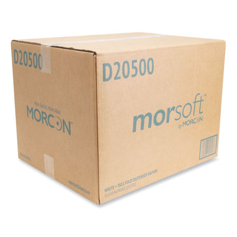 Morsoft Dispenser Napkins, 1-ply, 6 X 13, White, 500/pack, 20 Packs/carton