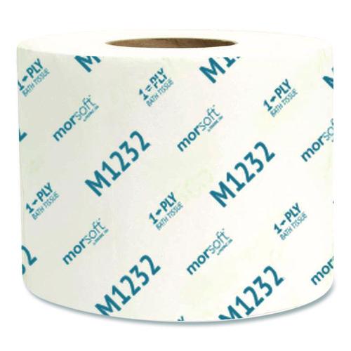 Morsoft Controlled Bath Tissue, Septic Safe, 1-ply, White, 1,200 Sheets/roll, 48 Rolls/carton