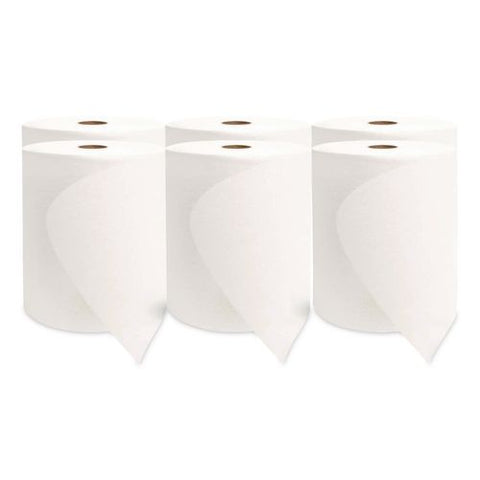 Valay Universal Hardwound Premium Roll Towel, 1-ply, 8" X 800 Ft, White, 6 Rolls/carton