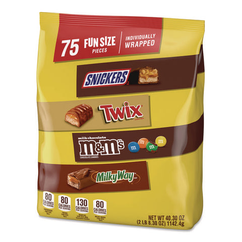 Fun Size Milk Chocolate Variety Pack, Assorted, 40.3 Oz, 75 Pieces