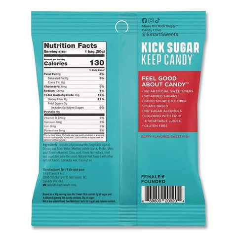 Sweet Fish Gummy Candy, Berry, 1.8 Oz Packet, 12/box