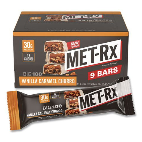 Big 100 Vanilla Caramel Churro Protein Bar, 9/box