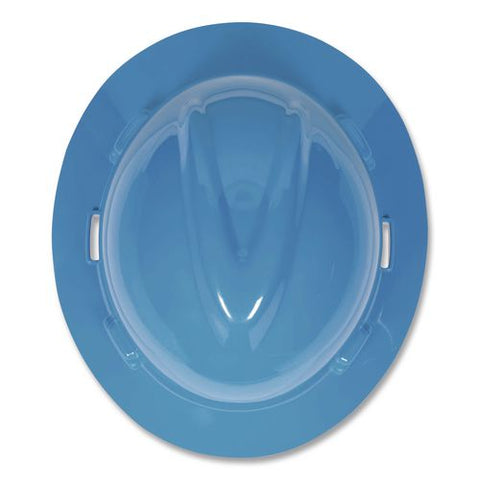 V-gard Hard Hats, Vented, Full Brim, Fas-trac Iii Slide Lock Suspension, One Size Fits Most (6.5 To 8), Blue