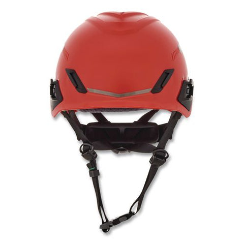 V-gard H1 Safety Helmet, Vented, Brimless, Fas-trac Iii Pivot Ratchet Suspension, One Size Fits Most (6.5 To 8), Red