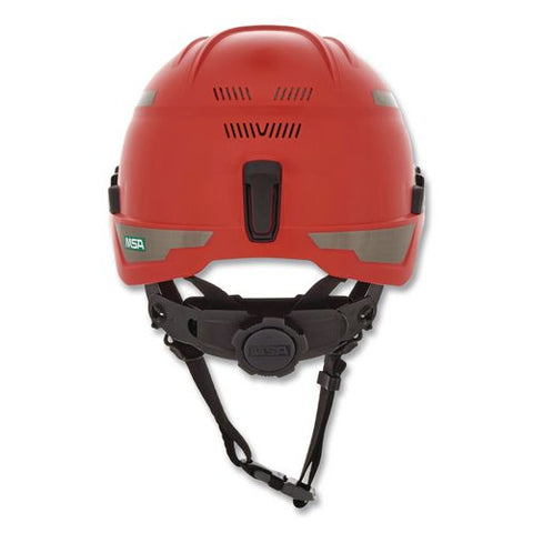 V-gard H1 Safety Helmet, Vented, Brimless, Fas-trac Iii Pivot Ratchet Suspension, One Size Fits Most (6.5 To 8), Red