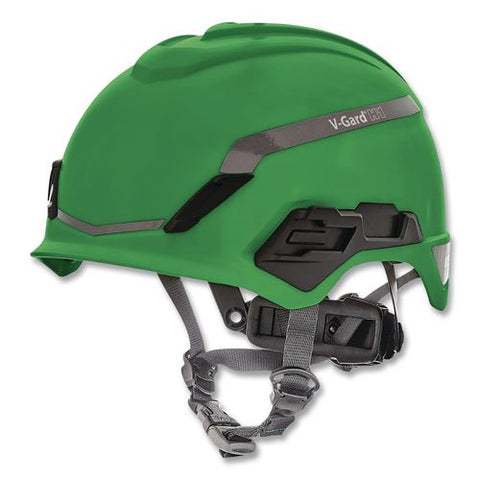 V-gard H1 Safety Helmet, Brimless, Fas-trac Iii Pivot Ratchet Suspension, One Size Fits Most (6.5 To 8), Green