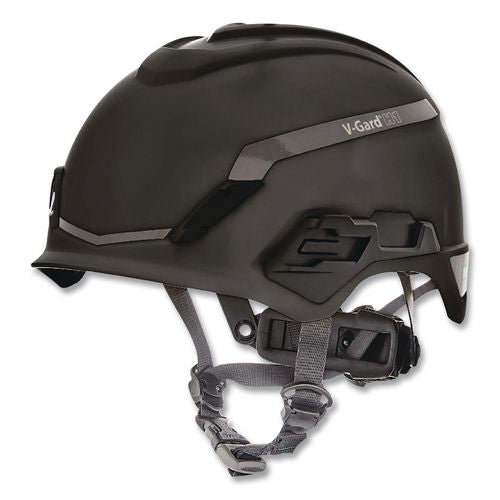 V-gard H1 Safety Helmet, Brimless, Fas-trac Iii Pivot Ratchet Suspension, One Size Fits Most (6.5 To 8), Black