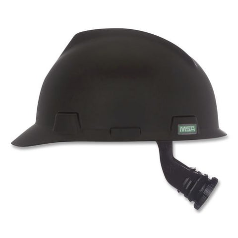 V-gard Hard Hats, Front Brim, Fas-trac Iii Ratchet Suspension, One Size Fits Most (6.5 To 8), Matte Black