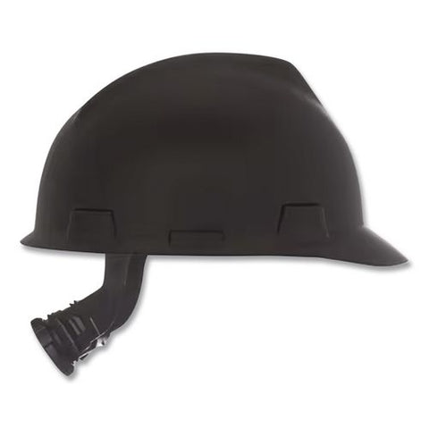 V-gard Hard Hats, Front Brim, Fas-trac Iii Ratchet Suspension, One Size Fits Most (6.5 To 8), Matte Black