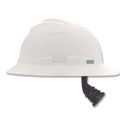 V-gard Hard Hats, Full Brim, C1 Fas-trac Iii Swing Ratchet Suspension, One Size Fits Most (6.5 To 8), White