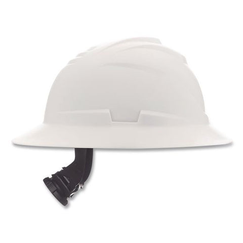 V-gard Hard Hats, Full Brim, C1 Fas-trac Iii Swing Ratchet Suspension, One Size Fits Most (6.5 To 8), White