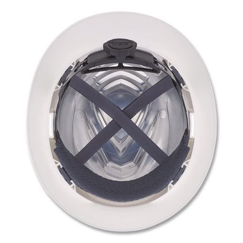 V-gard Hard Hats, Full Brim, C1 Fas-trac Iii Swing Ratchet Suspension, One Size Fits Most (6.5 To 8), White