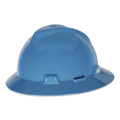 V-gard Hard Hats, Vented, Full Brim, Staz-on 6-point Pinlock Suspension, One Size Fits Most (6.5 To 8), Blue