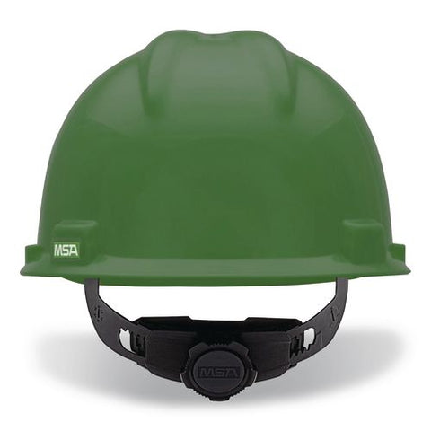 V-gard Hard Hats, Vented, Front Brim, Fas-trac Iii Ratchet Suspension, One Size Fits Most (6.5 To 8), Green