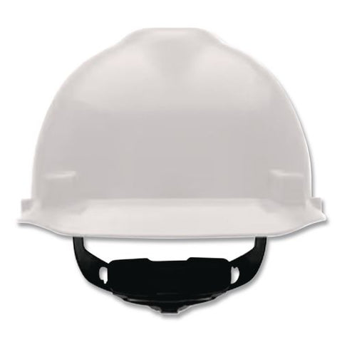 V-gard Hard Hats, Vented, Front Brim, Fas-trac Iii Ratchet Suspension, One Size Fits Most (6.5 To 8), White