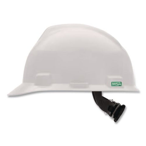V-gard Hard Hats, Vented, Front Brim, Fas-trac Iii Ratchet Suspension, One Size Fits Most (6.5 To 8), White