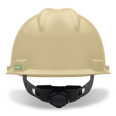 V-gard Hard Hats, Vented, Front Brim, Fas-trac Iii Ratchet Suspension, One Size Fits Most (6.5 To 8), Light Buff