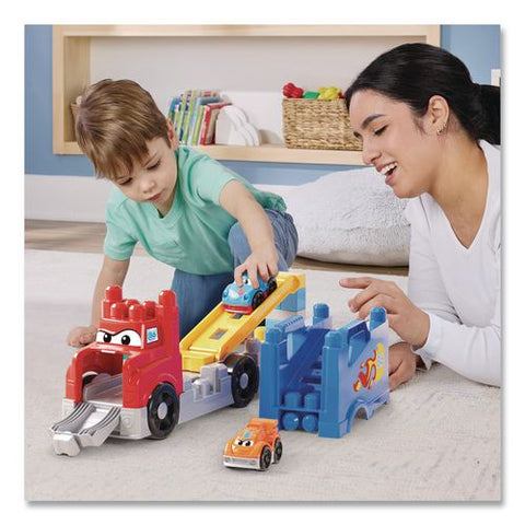 Mega Bloks Build And Race Rig, Ages 1 And Up, 19 Pieces