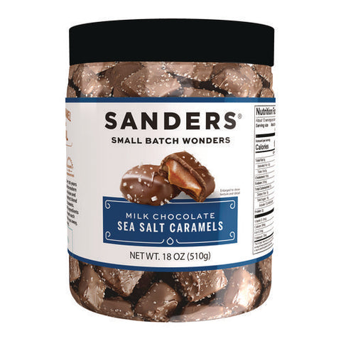 Small Batch Wonders Milk Chocolate Sea Salt Caramels, 18 Oz Tub