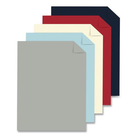 Color Paper - "americana" Assortment, 24 Lb Bond Weight, 8.5 X 11, Assorted Colors, 160 Sheets