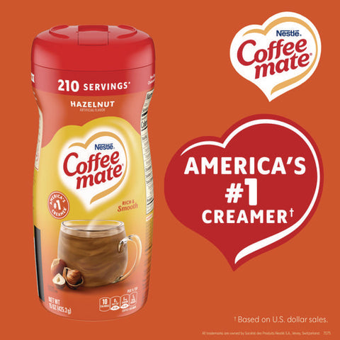 Non-dairy Powdered Creamer, Hazelnut, 15 Oz Canister, 12/carton