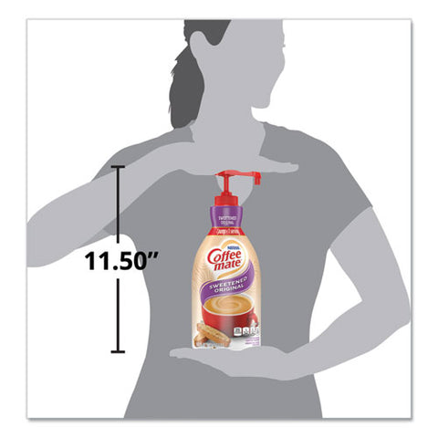 Liquid Coffee Creamer, Sweetened Original, 1.5 L Pump Bottle, 2/carton